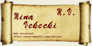Mina Vekecki vizit kartica